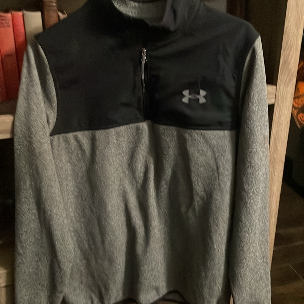 Under Armour 1/4 Zip ColdGear Fleece Sweater 1282948 Gray Men's